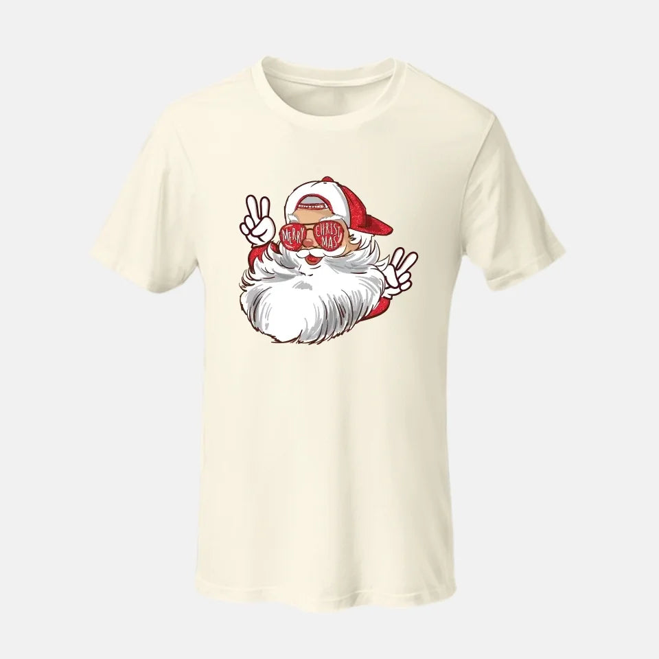 Cool Santa Claus T Shirt natural-cream
